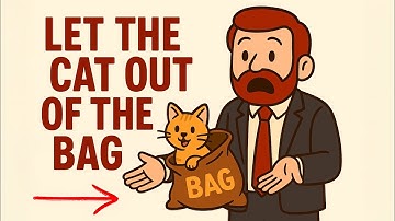 Let the cat out of the bag: English Idiom Meaning — Explained in 2 Minutes