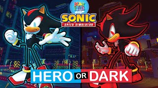 HERO SHADOW vs DARK SHADOW! WHO WINS in Sonic Speed Simulator???