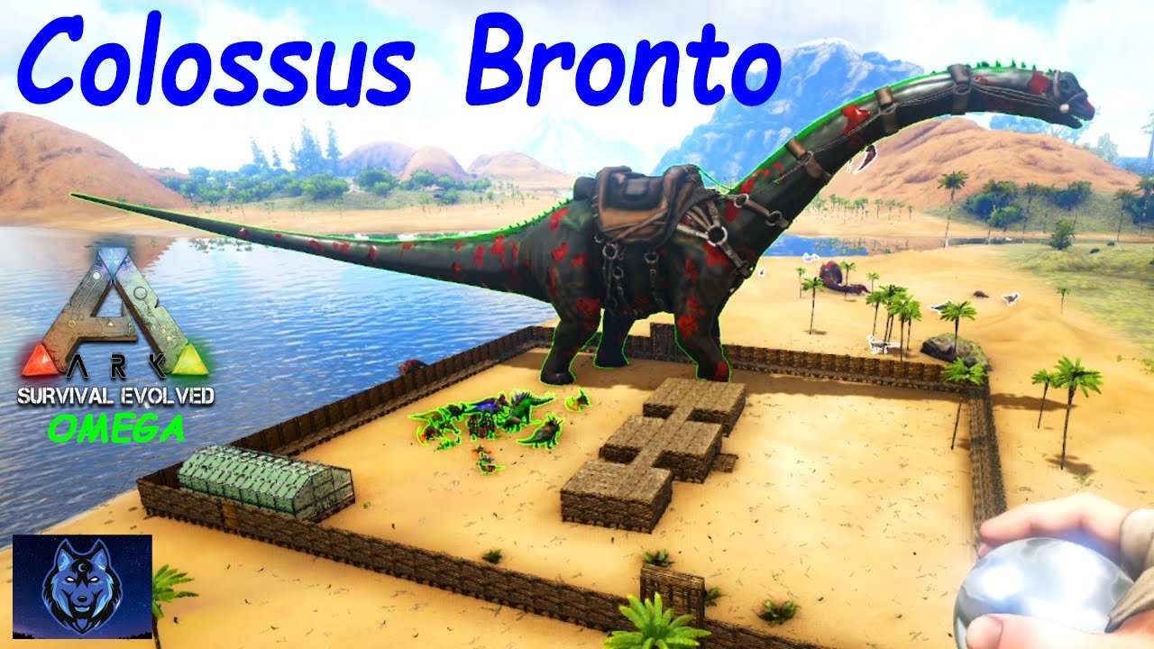 Tamed A Bronto Thats Bigger Than My Base - Ark Omega - YouTube