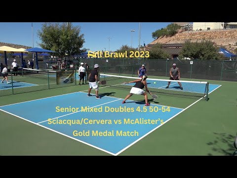 Fall Brawl 2023 Senior Mixed Doubles 4.5 50-54 Sciacqua/Cervera vs McAlister's Gold Medal Match