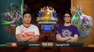 justsaiyan vs lnguagehackr - Division A - Hearthstone Grandmasters Americas 2020 Season 1 - Week 7