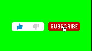 (FREE) YouTube Like button And Subscribe Button Animation Template (Green Screen)