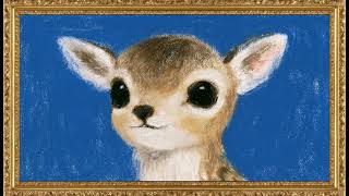 Baby Deer Fawn Painting | Woodland Nursery Folk Art | 4K Frame TV Art (1 Hour)