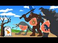 What if Evolution Godzilla and Kong Play Squid Game : Size Comparison P3 | Godzilla Animation