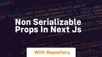 non serializable props in next js