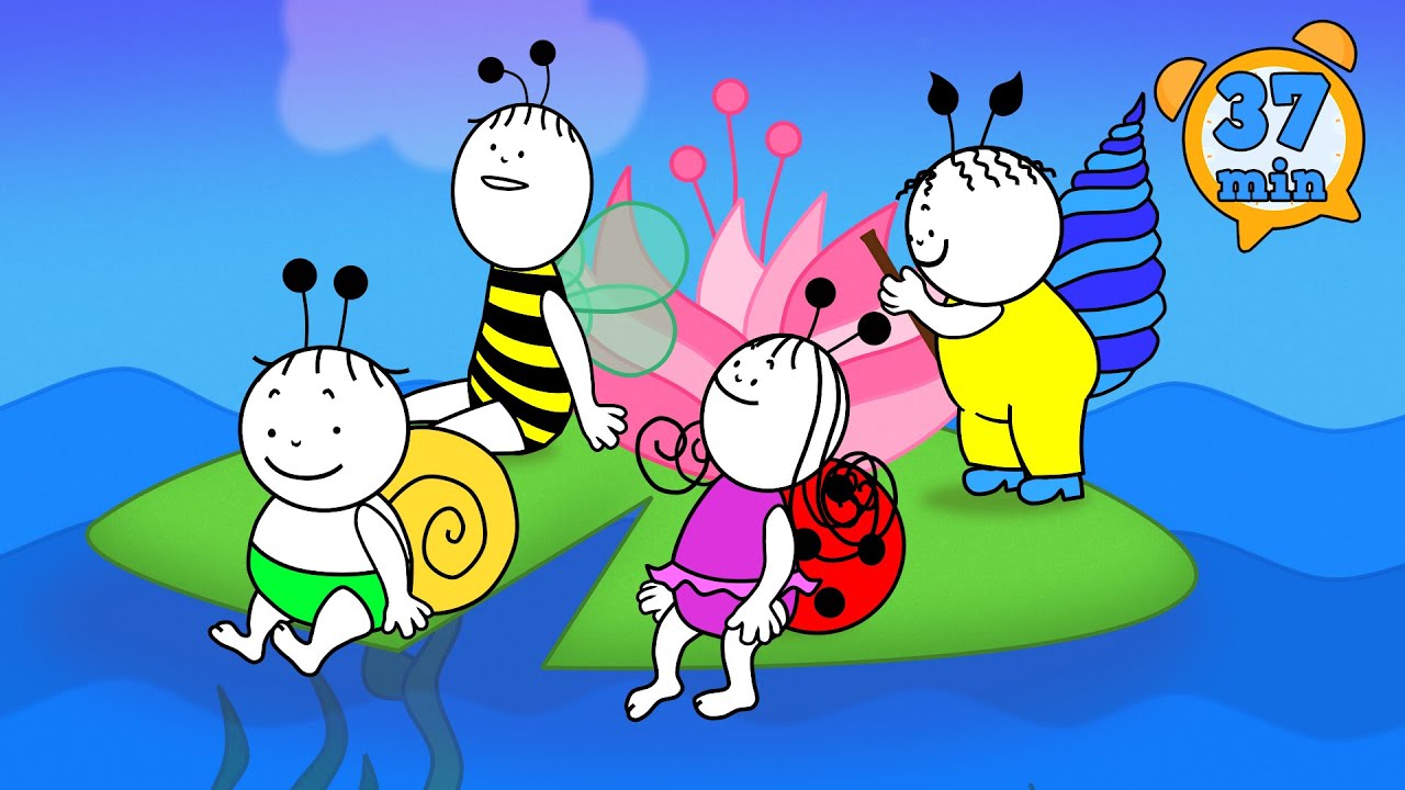 Bogyó és Babóca - A vízicsiga, Léggömb, Gombócok és más mesék ▶ 8 teljes epizód | 37 perc