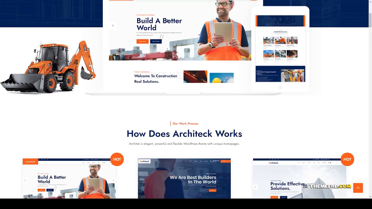 Architeck - Construction WordPress Theme modern company Easy Create ...