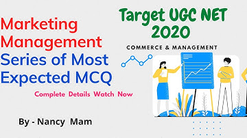 Marketing Management ||Most Expected MCQ||UGC NET Commerce & Management||Target UGC NET 2020