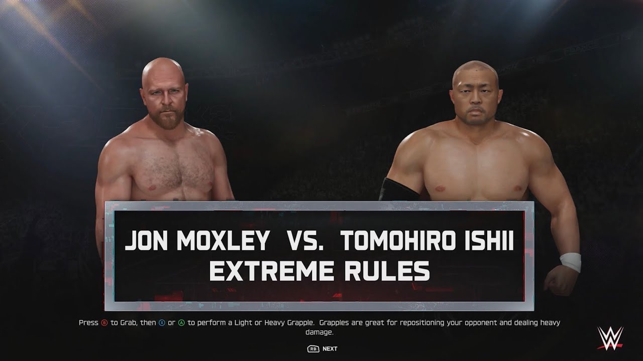 WWE 2K25 JOHN MOXLEY VS TOMOHIRO ISHII 