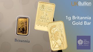 1g Britannia Gold Bar By The Royal Mint - Order Today With FREE UK Delivery!