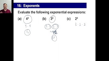 Saxon Math - Pre-Algebra 1/2: 3rd Edition (Lesson 16) - Exponents