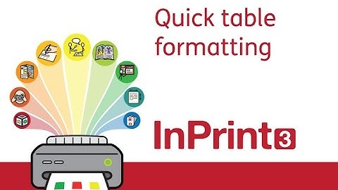InPrint 3 - Quick table formatting