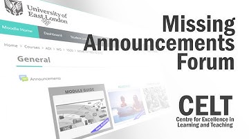 Restoring Missing Announcements Forum in Moodle