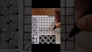 6/60 Zentangle Pattern | Zentangle Art | #shorts #youtubeshorts #myart #zentangle #art #drawing