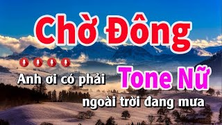 Karaoke Chờ Đông Tone Nữ Nhạc Sống | Nguyễn Linh