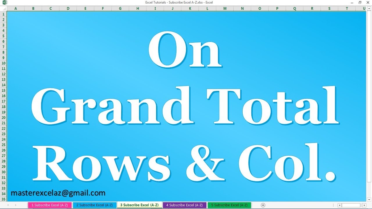 How to On Grand total for Rows and Columns in Pivot Table in MS Excel 2016 excel formulas for percentage
