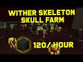 Wither Skeleton Farm! 120+/ hour - Nether Fortress Farm in Minecraft Skyblock