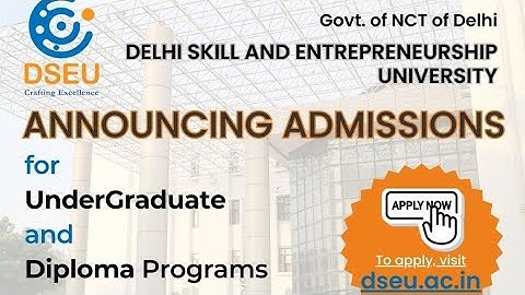 DSEU Admission Form 2023-24 out DSEU Diploma UG PG form 2023-24 Delhi polytechnic form 2023 out