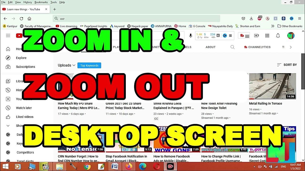 How to Zoom In and Zoom Out Desktop Screen Win 7 8 and 10 Laptop