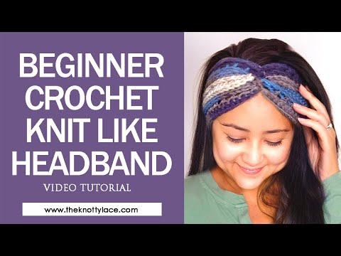 Knit-like Stitch Crochet Headband Tutorial for Beginners (Free pattern ...