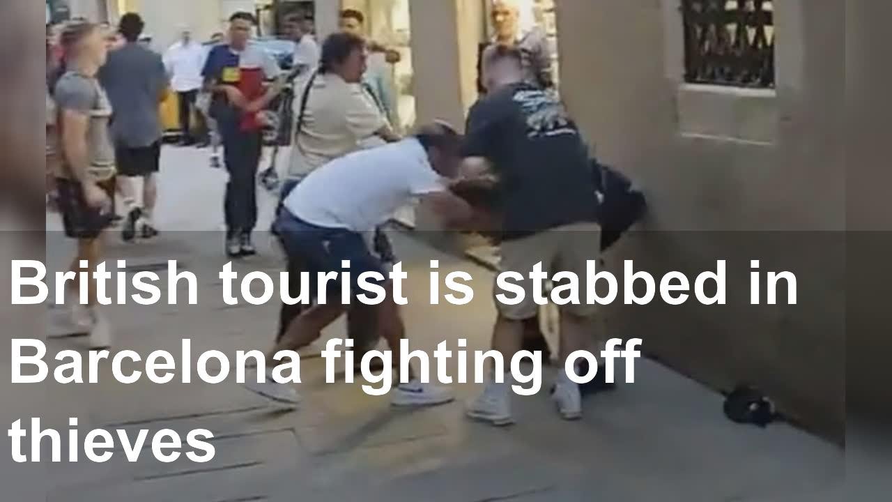 british tourist stabbed in barcelona