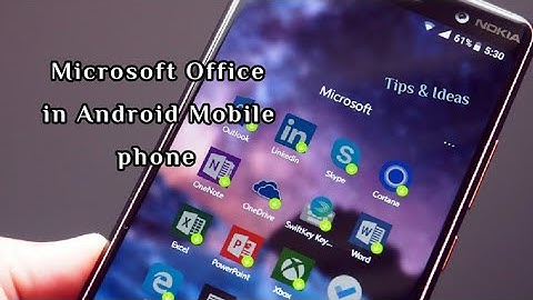Microsoft Office in Android Mobile Phone /MS Excel / MS Word in android /Ms Power Point in Android /