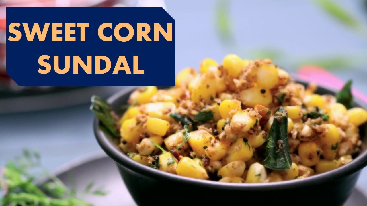 Sweet Corn Sundal Recipe (मक्के का सुंदल) | Street Style Food | Preetha | India Food Network