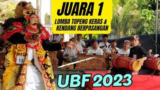 Juara 1 Bersama (Kawin Gelar) No. Undi 13, Lomba Topeng Keras & Kendang Berpasangan UBF 2023