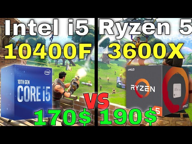 Intel i5 10400F vs Ryzen 5 3600X Gaming Benchmarks with an RTX