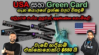 USA සහ Green Card මුලු පවුලටම නොමිළේ අයදුම් කරන්න No Application fee. USA visa Sinhala @FLDiaries