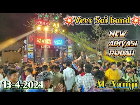 Veer Sai band Bandharpada  New Rodali song  At Aamji Songadh 13 4 2024 