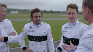 Alonso reta en kárting a Button, Vandoorne, Häkkinen y Coulthard
