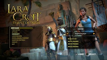 Lara Croft™ and the Temple of Osiris (2014) — Main Menu