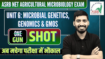 ASRB NET AGRICULTURAL MICROBIOLOGY Marathon Classes | Unit 6: Microbial Genetics, Genomics and GMOs