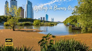 Cycling in Argentina  Buenos Aires Ecological Reserve & Recoleta Neighbourhood  4K HDR