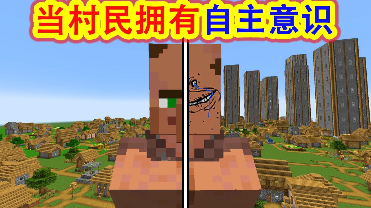 我的世界：当村民拥有自主意识，玩家走进他们的城市，不可思议的事情发生了