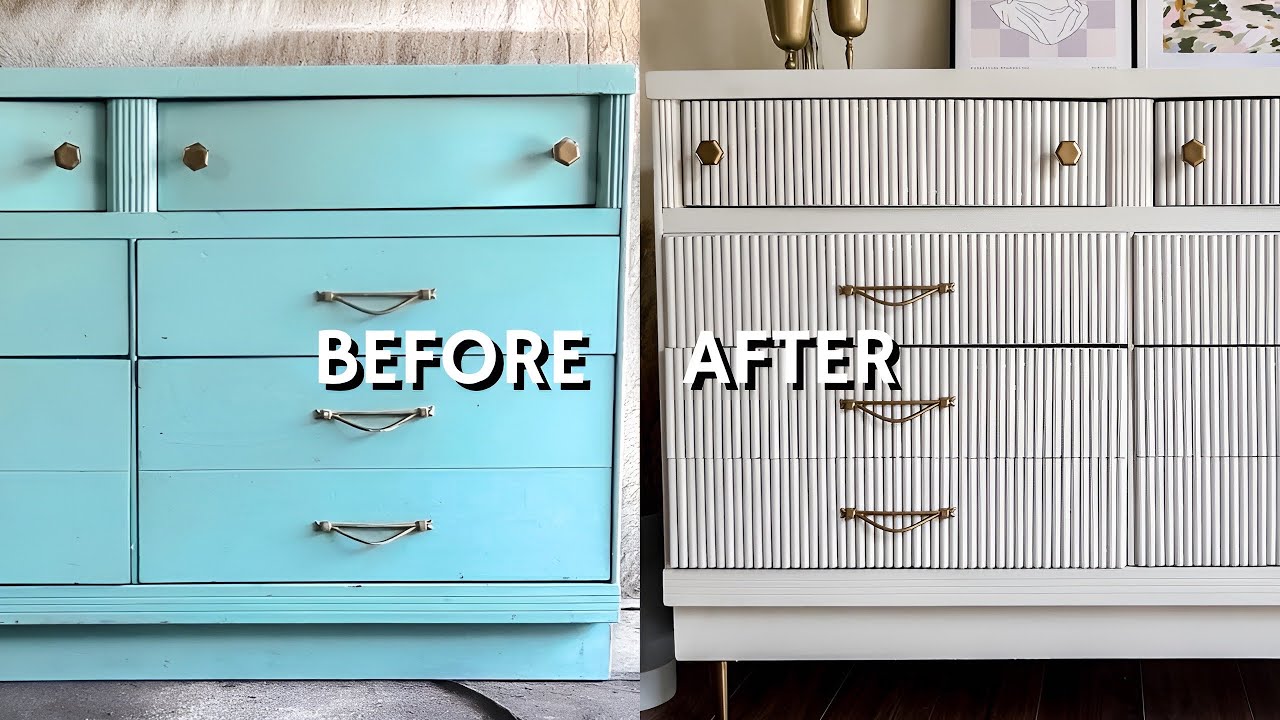 DIY West Elm Dresser on a BUDGET?!? Easy FLUTED look using DOWELS DIY Furniture