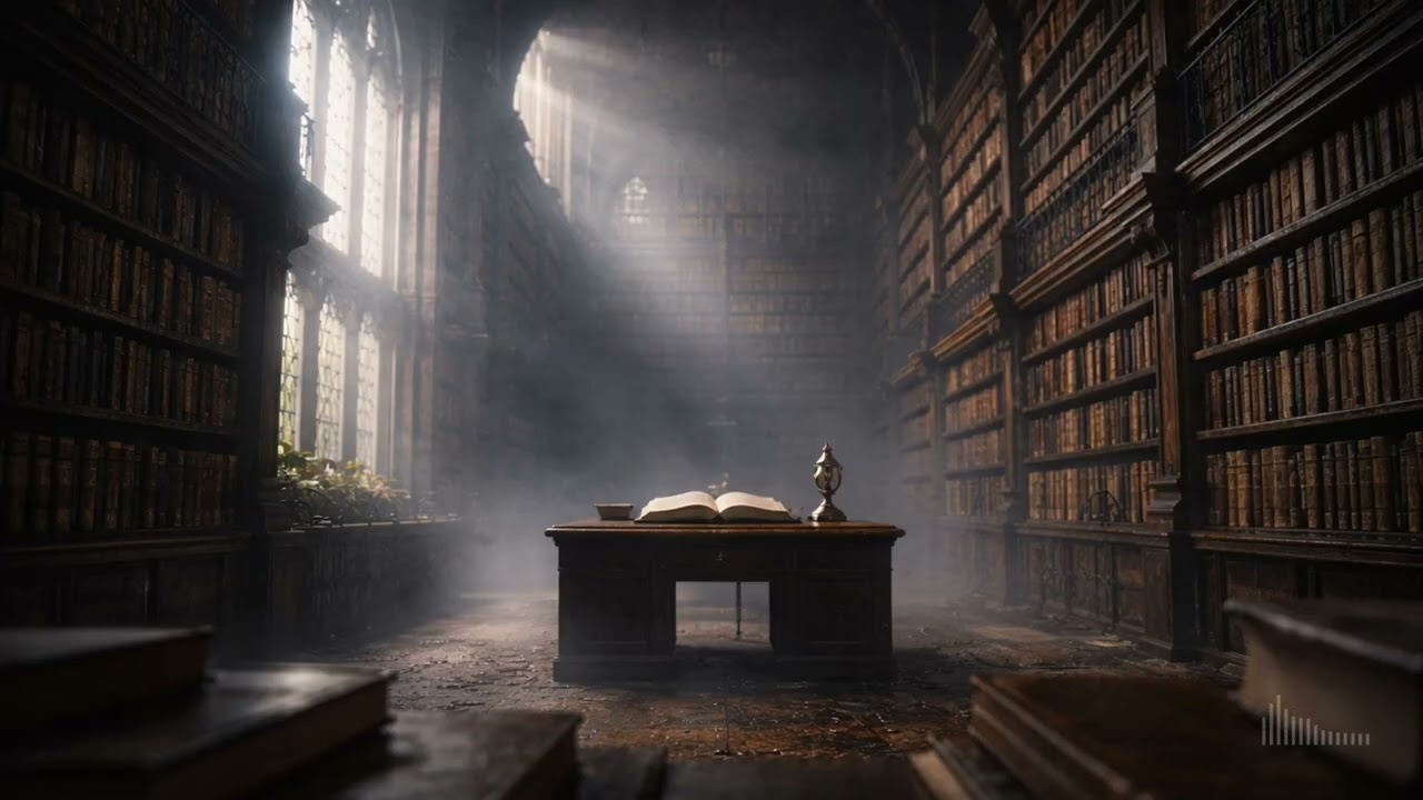 Foggy Old Library 🎬 Cinematic BGM [3 Hours] - music to relax/study to