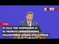 Xi Calls for Harnessing AI to Promote Understanding, Inclusiveness Among Civilizations