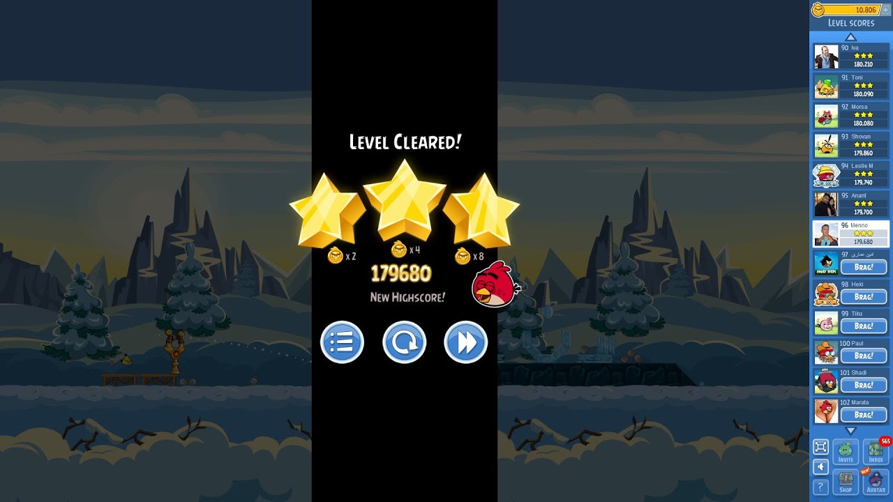 Angry Birds Friends Tournament 86 Week 85 Level 2 High Score 179k (PU + Golden Slingshot) (PC)