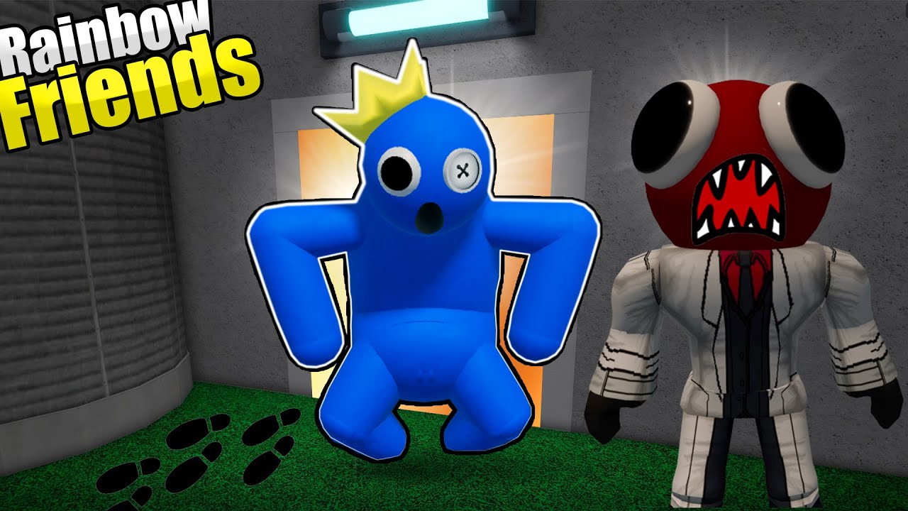 O dia que encontrei com Azul Babão do Rainbow Friends!! #roblox