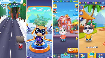 Talking Tom Gold Run,Talking Tom Hero Dash,Pet Runner,Running Pet (Android/iOS) Gameplay