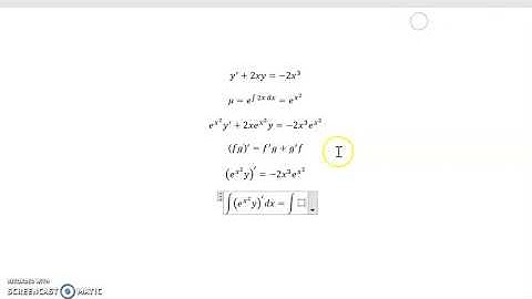 Solving Linear first order ODEs using Method of Integrating factors