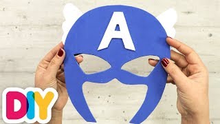 How to make a CAPTAIN AMERICA MASK Paper Craft | Fast-n-Easy | DIY Labs