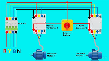 two three phase modular contactor with selector switch wiring diagram