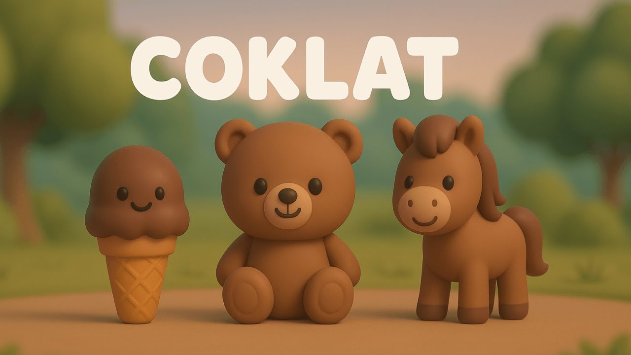 Belajar Warna COKLAT (Es Krim, Beruang, Kuda) | Edukasi Balita Seru | Taz Mini Kids