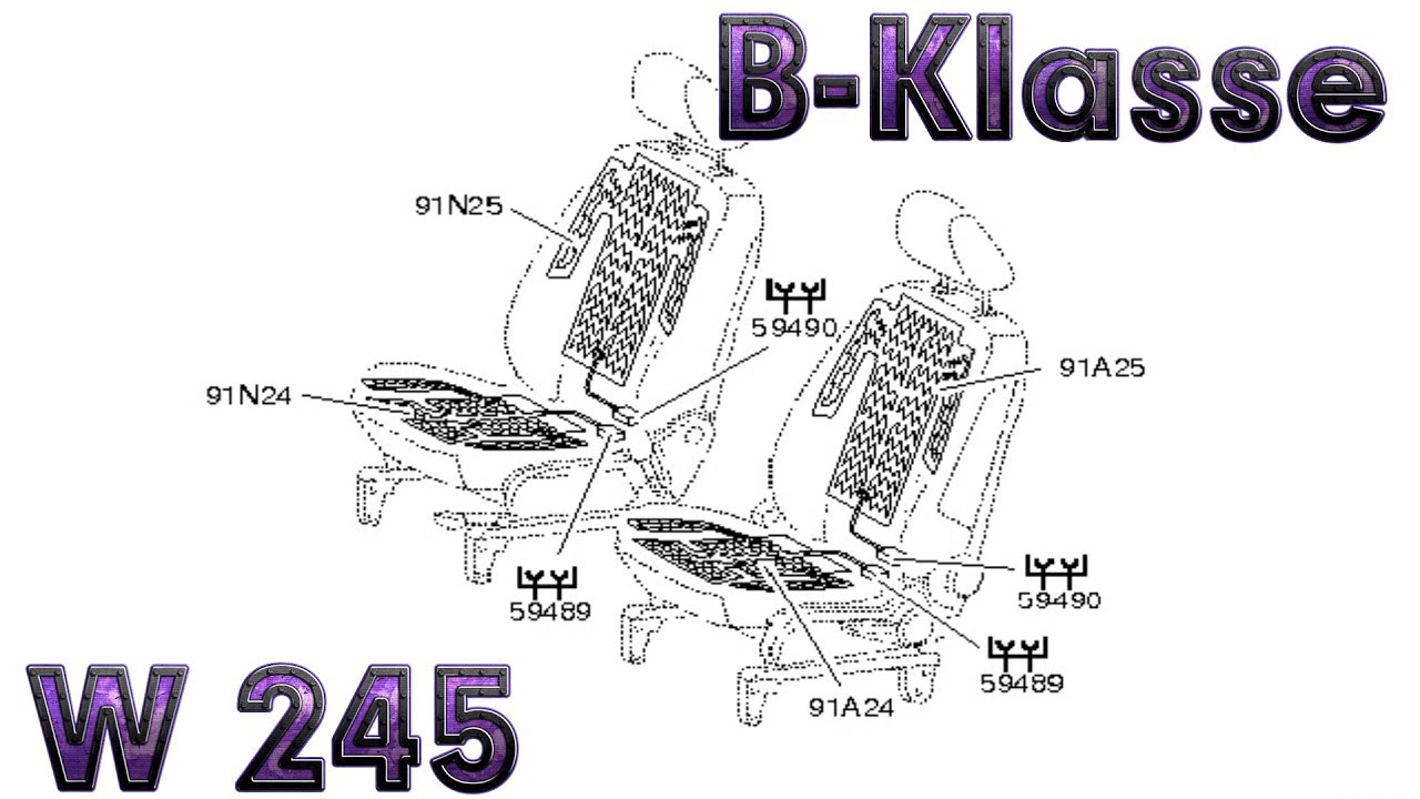 B-Klasse (W245)  Sitze, Liegen, Rückhaltesysteme, M266, OM640