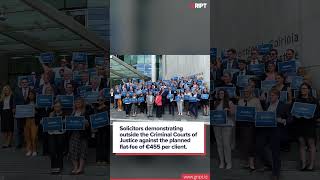 Solicitors demonstrating outside the Criminal Courts