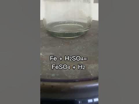 Растворение железа в растворе серной кислоты - YouTube