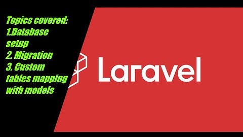 Episode 8 Database setup and migrations